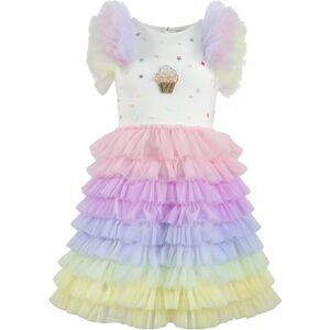 Lola + The Boys Rainbow Ruffle Dress